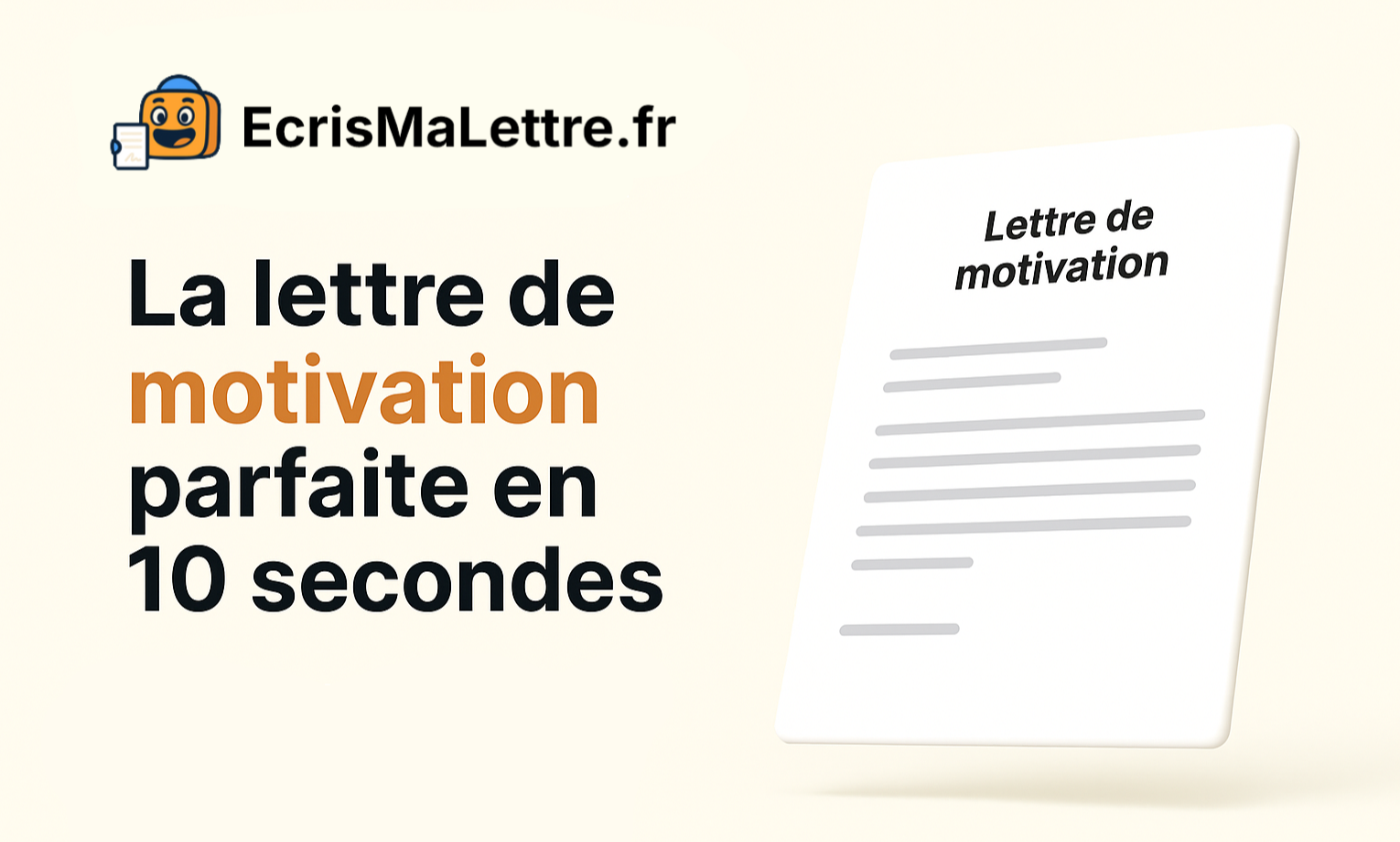 Mídia 2 de Escreva minha carta - A maneira mais simples de obter uma carta de apresentação francesa nos 10s