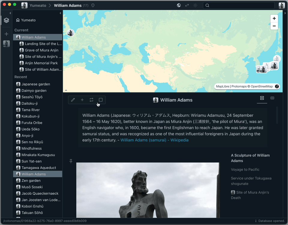 Média Cotoami - Connectez les idées et les lieux dans un graphique de connaissances 3