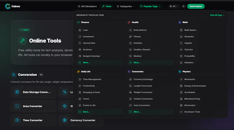 Calnex screenshot 1