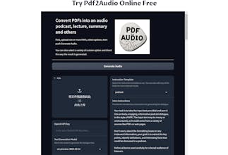 PDF2Audio :Convert PDFs into an audio gallery image