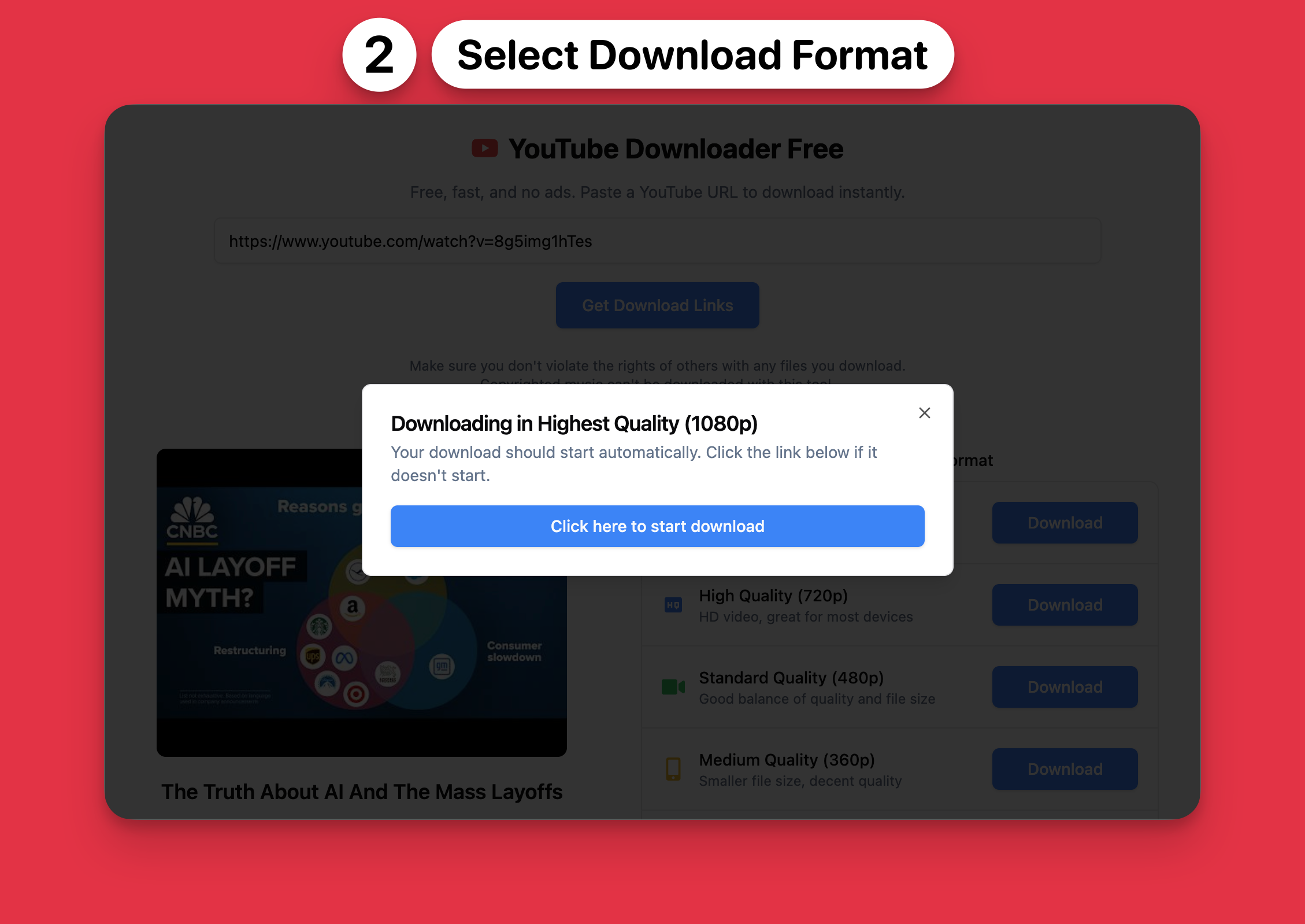 YouTube Downloader Free - Screenshot 2 preview