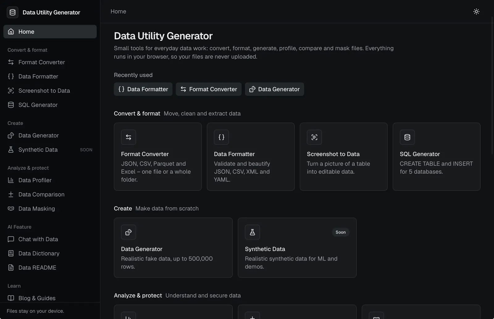 Data Utility Generator gallery image