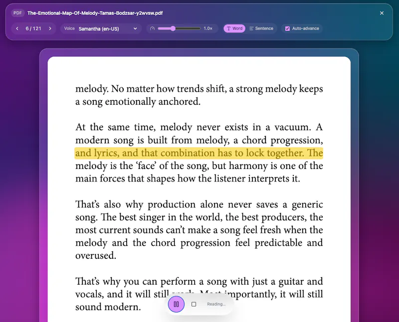 DocuAloud screenshot 3
