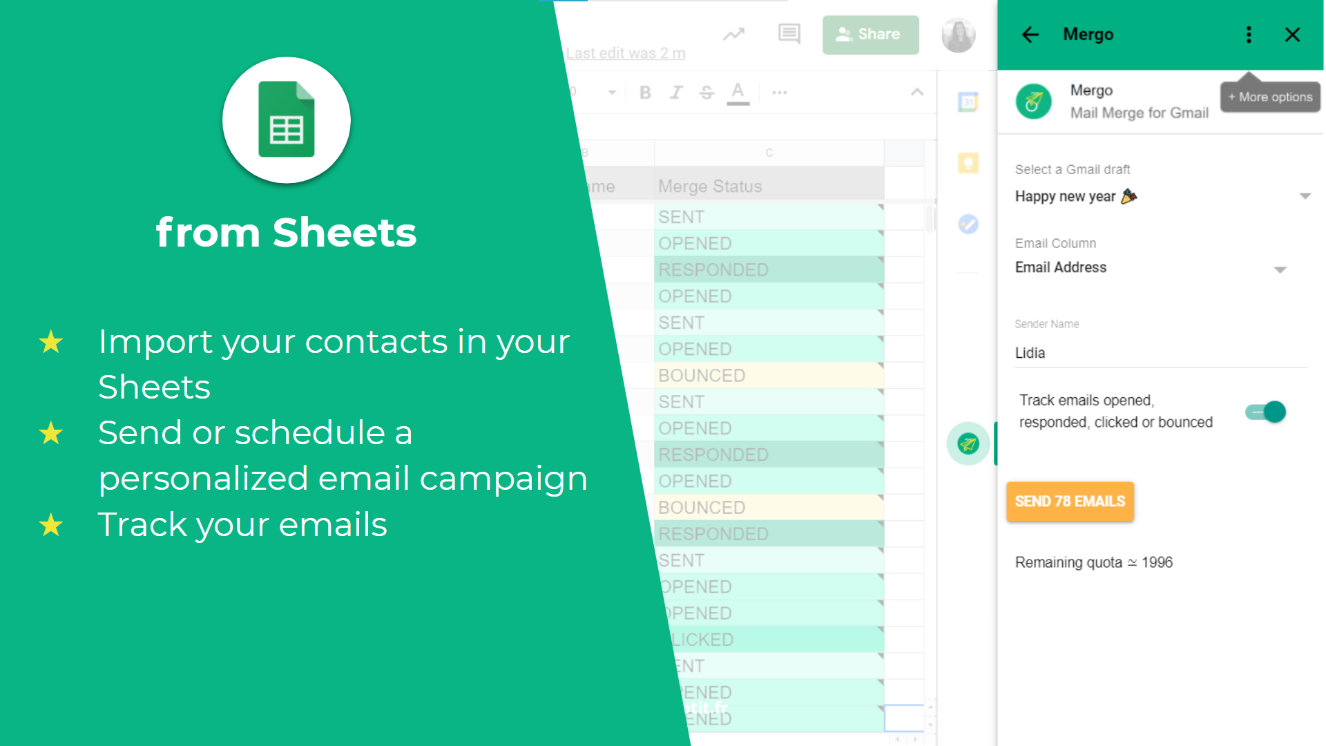 Mergo: email marketing gallery image