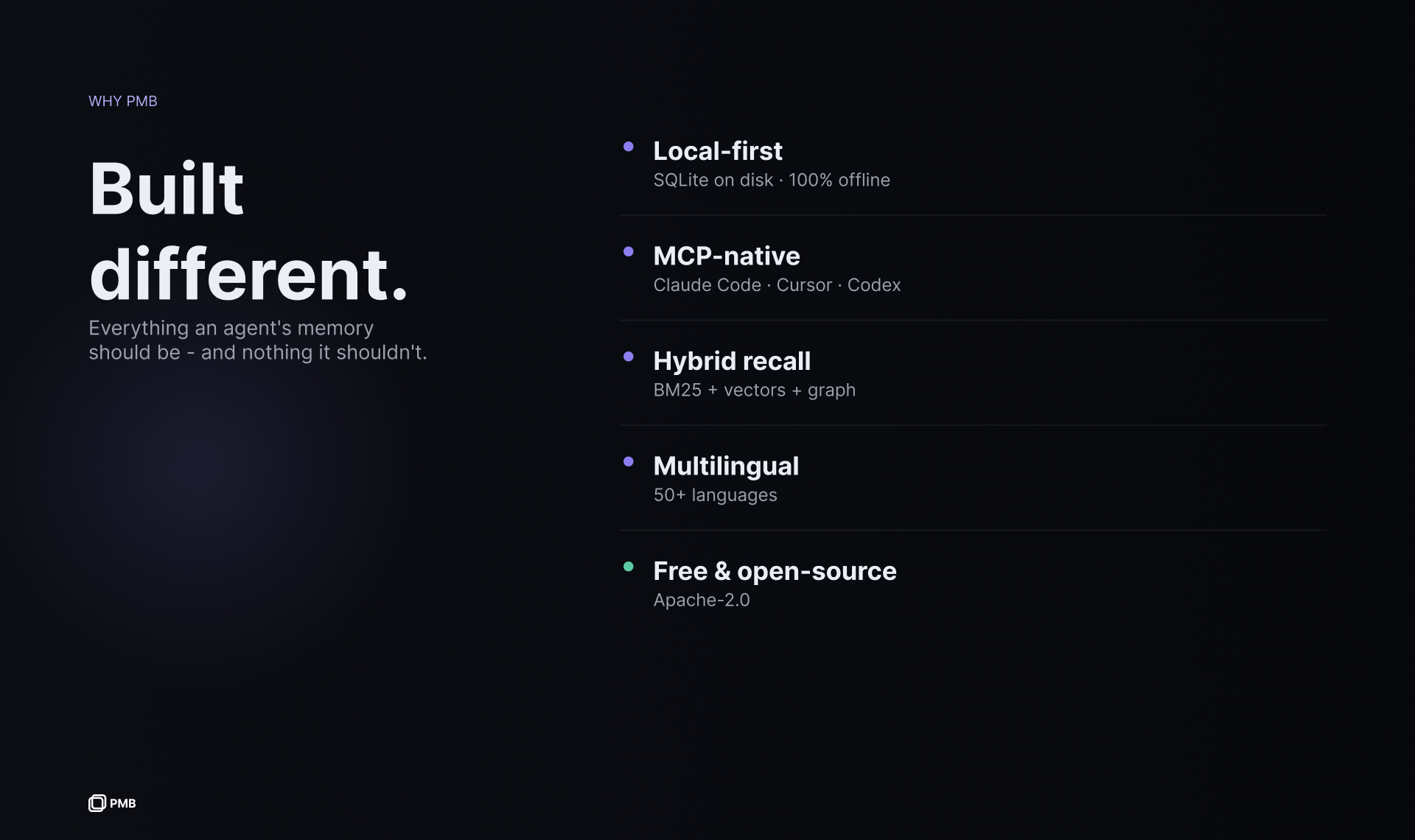 PMB | Local-first memory for AI gallery image