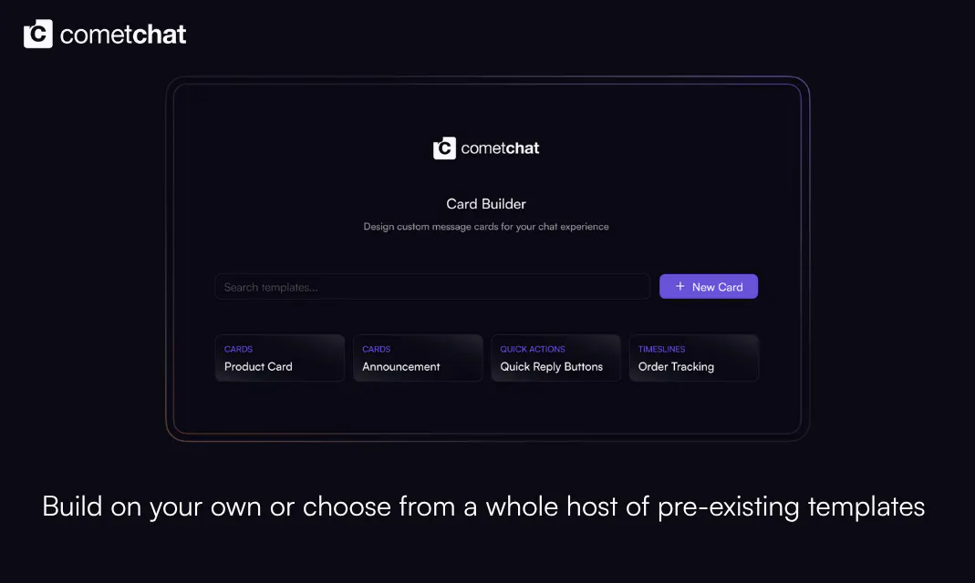Interactive card messages for chat gallery image