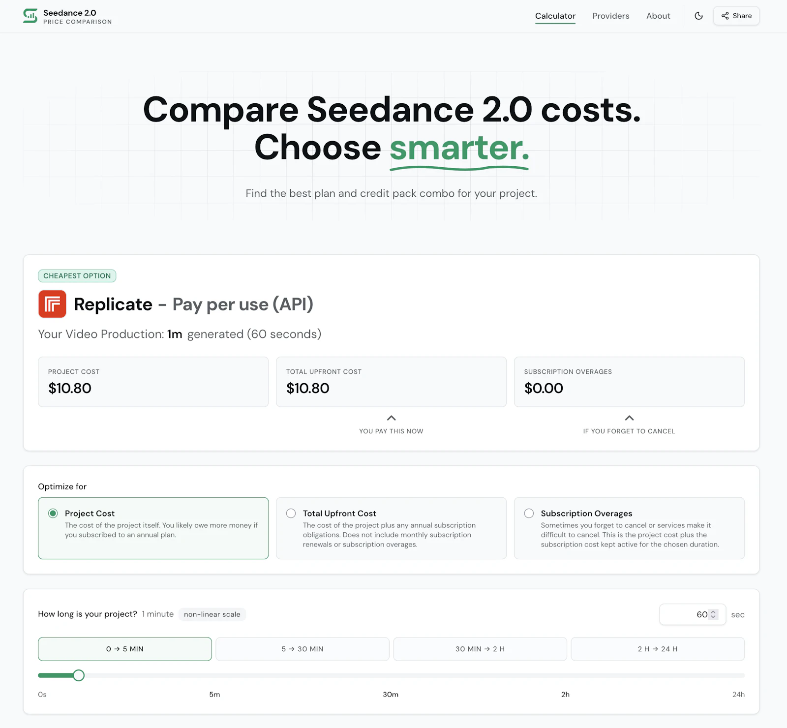 Seedance 2.0 Price Comparison screenshot 2