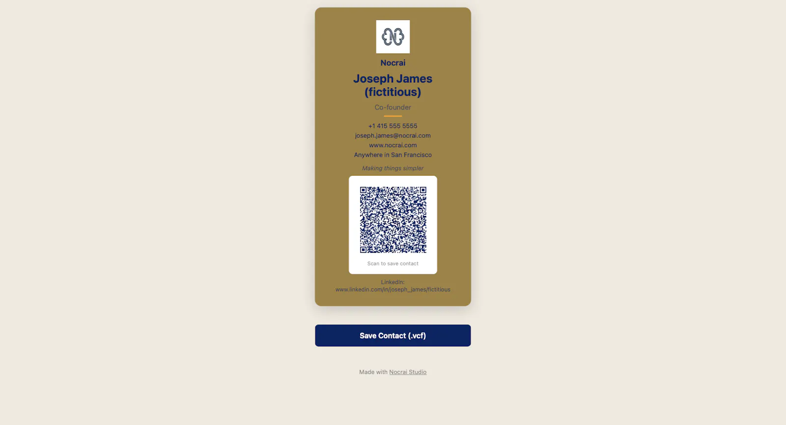 Nocrai Digital Business Card screenshot 2