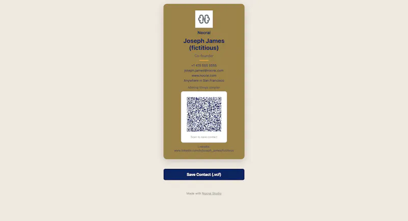 Nocrai Digital Business Card screenshot 2