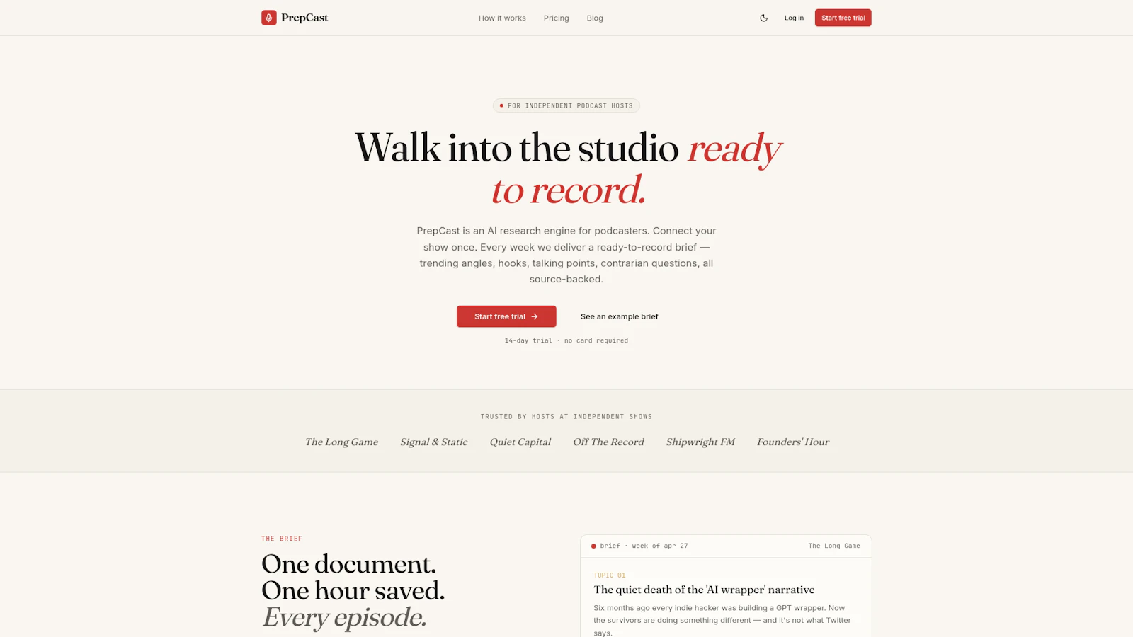 PrepCast screenshot 1