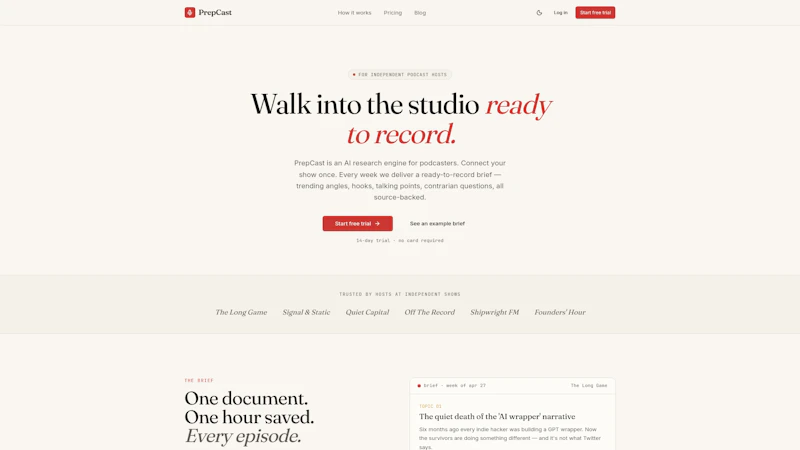 PrepCast screenshot 1