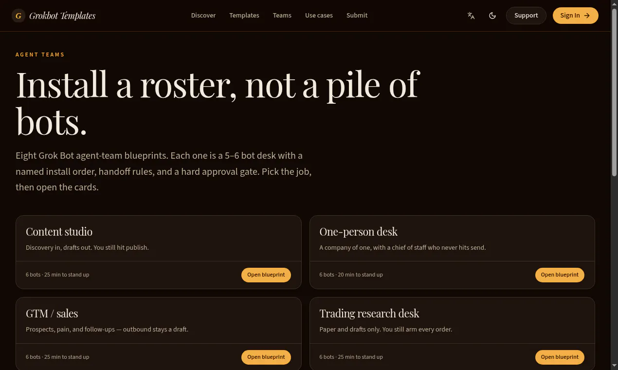 Grok Bot Templates gallery image