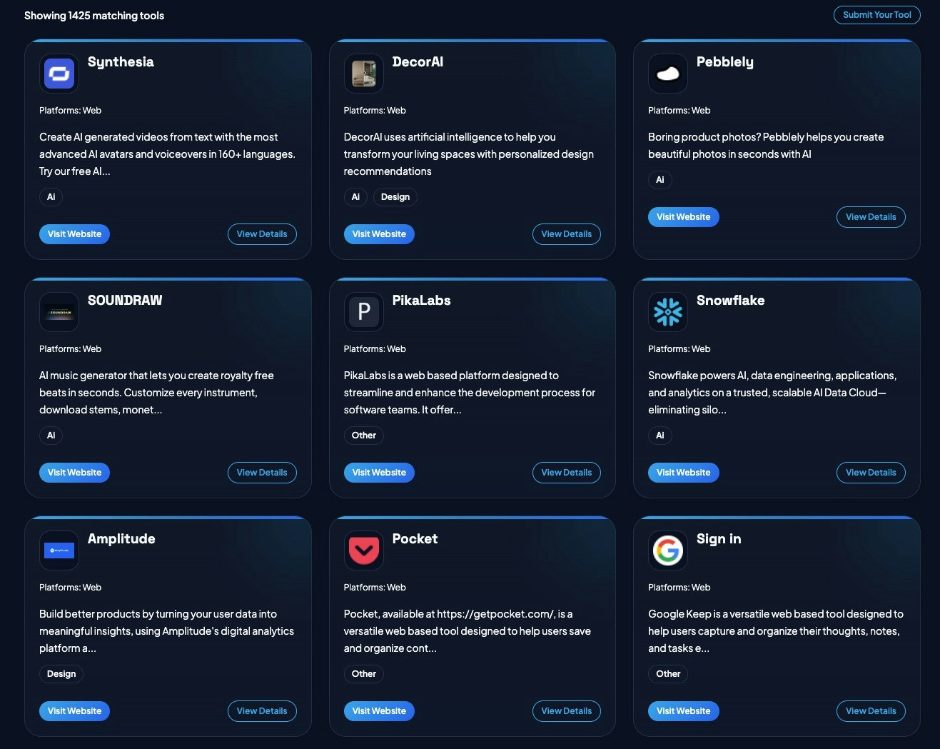 Best Tool Finder - Screenshot 2 showing product features and functionality