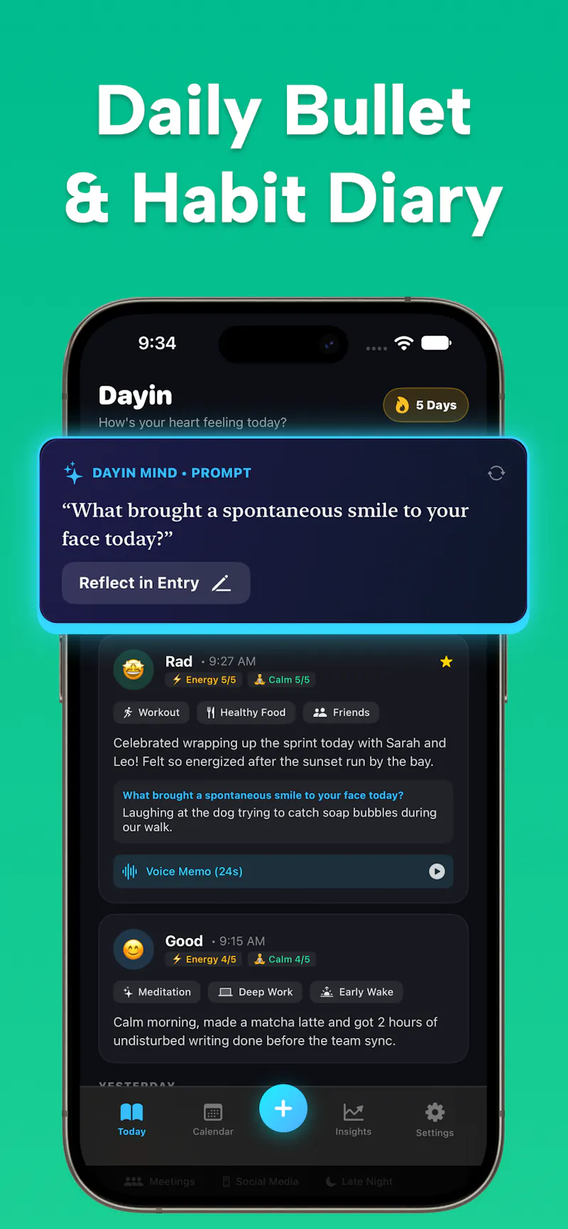 Dayin Journal - Mood Tracker screenshot 1