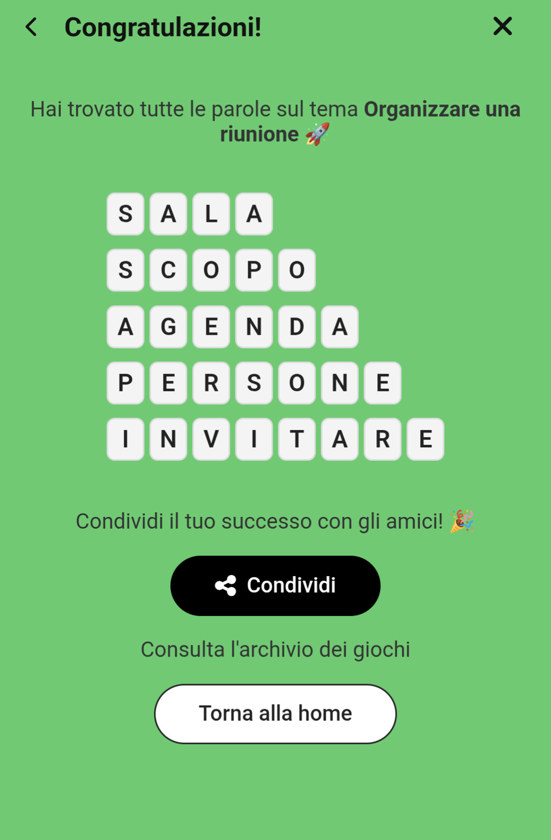 Игры в Word - Итальянские игры слов - Ежедневные игры слов, чтобы улучшить свой итальянский, естественно. медиа 3