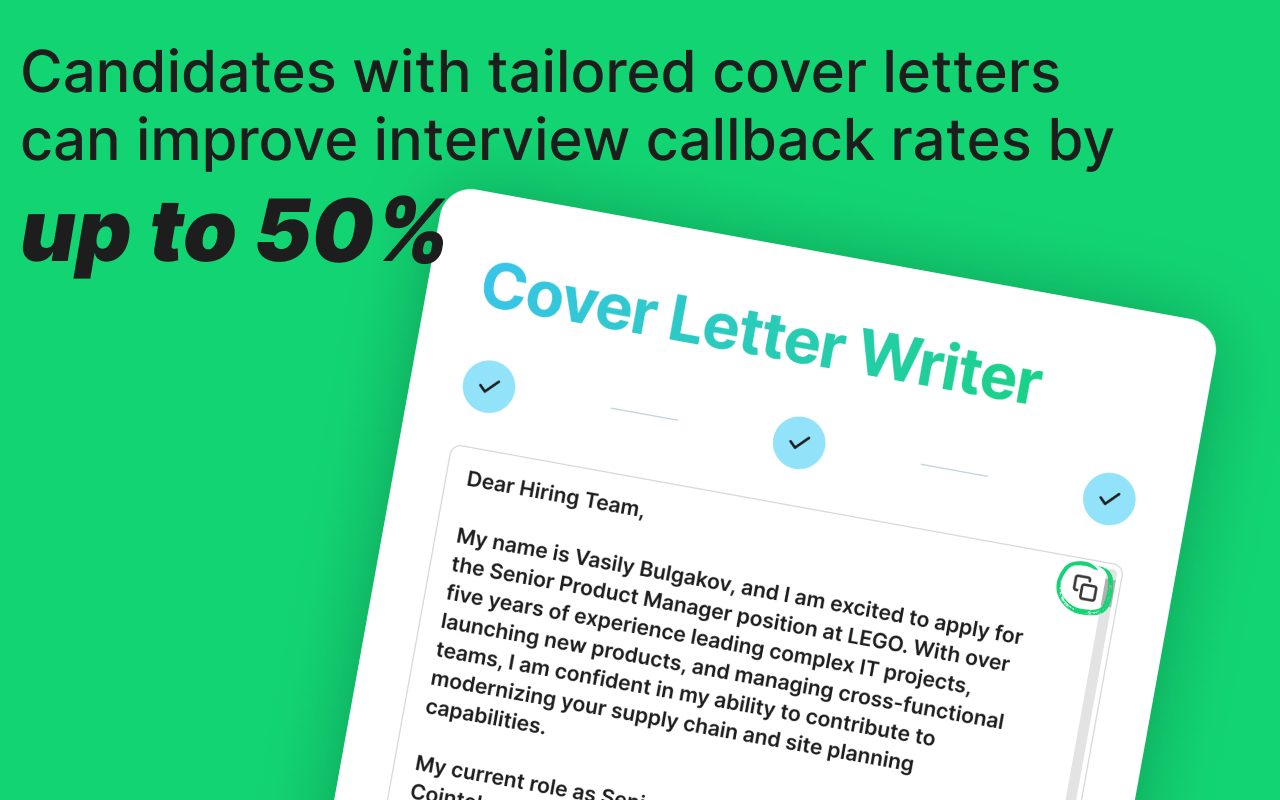 Cover Letter Writer gallery image
