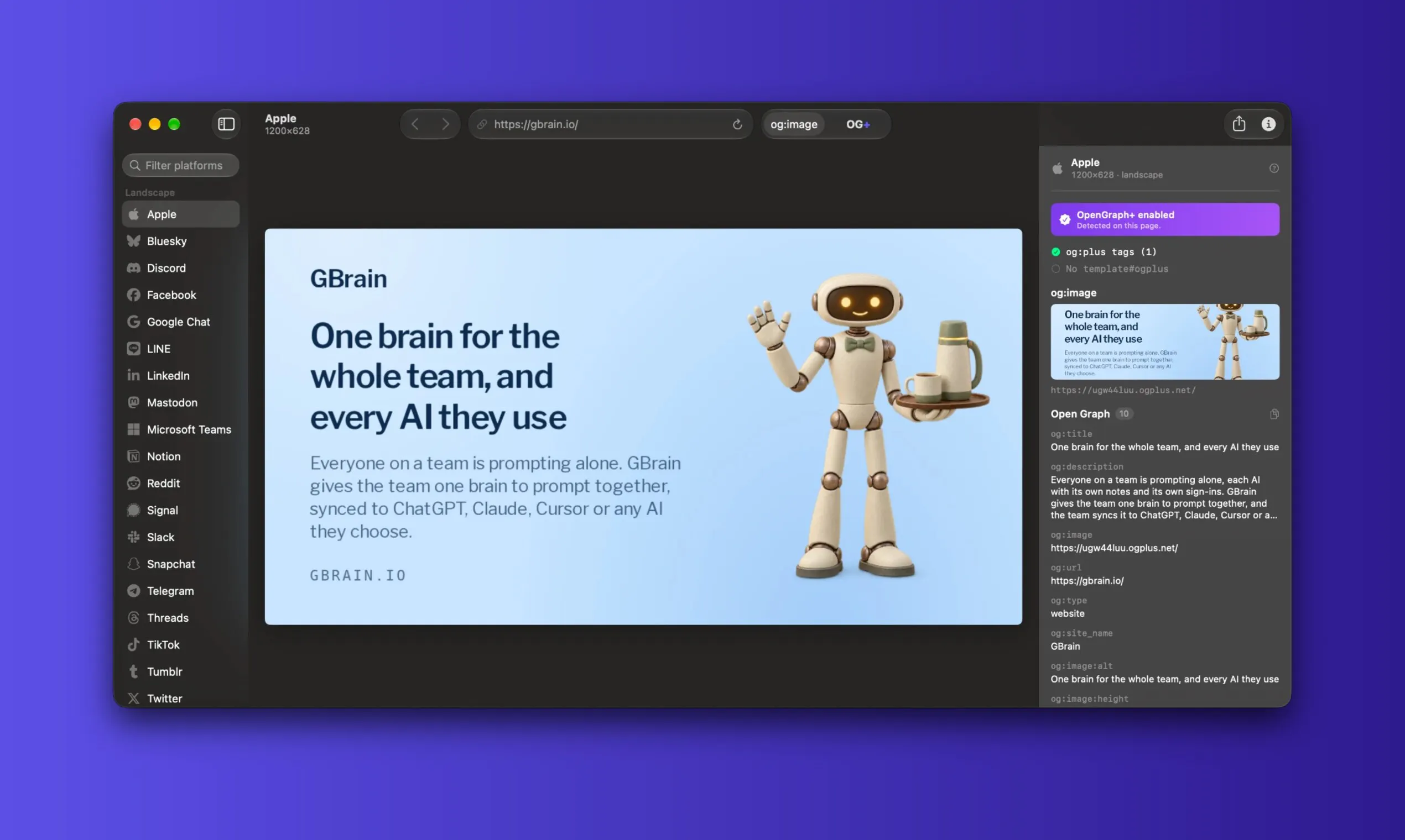 OpenGraph+ for Mac screenshot 2