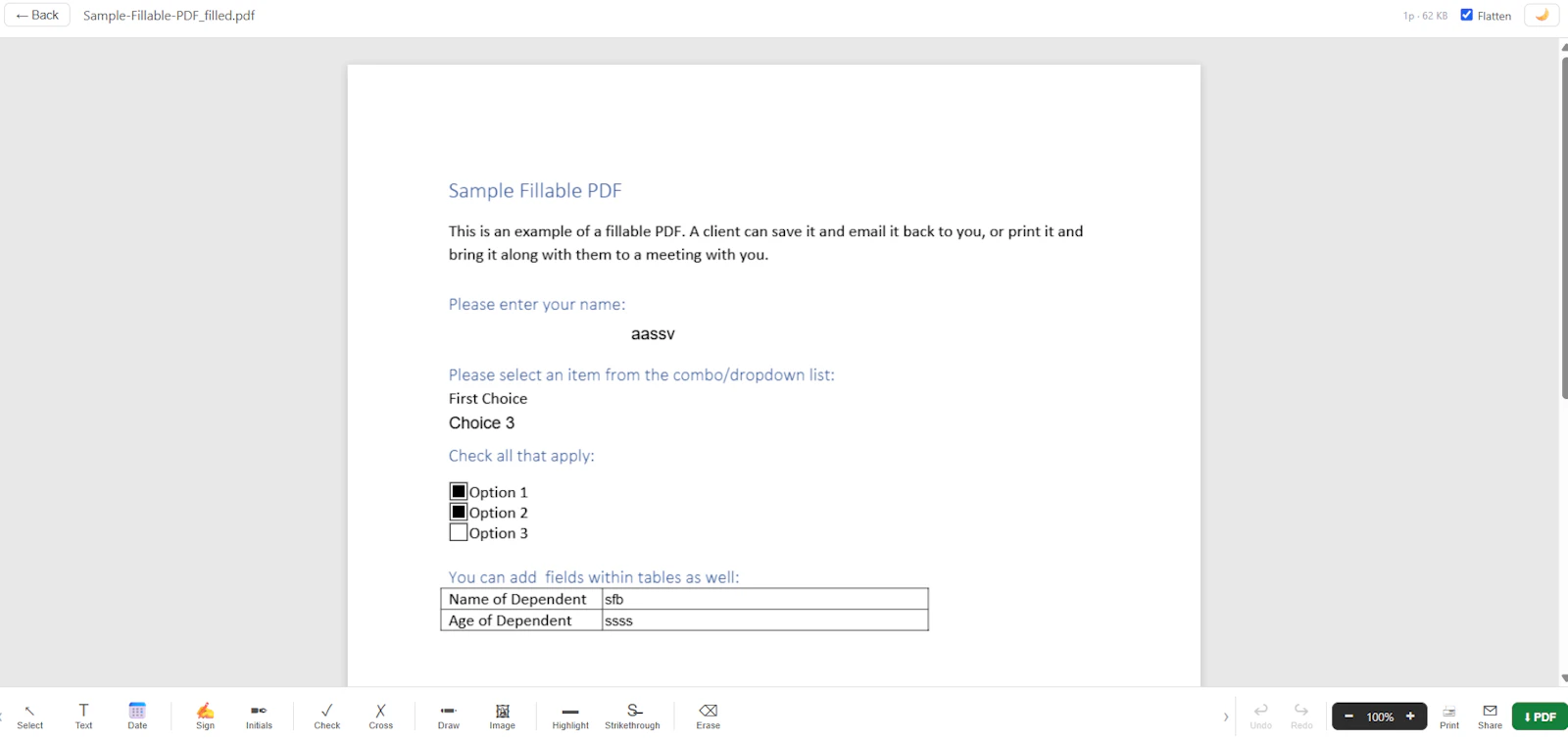 PDF Filler screenshot 2