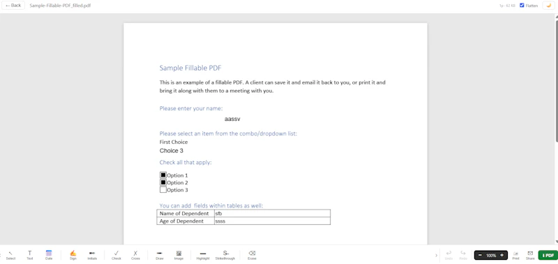 PDF Filler screenshot 2