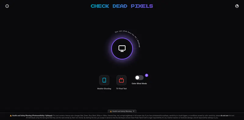 Check dead pixels screenshot 1