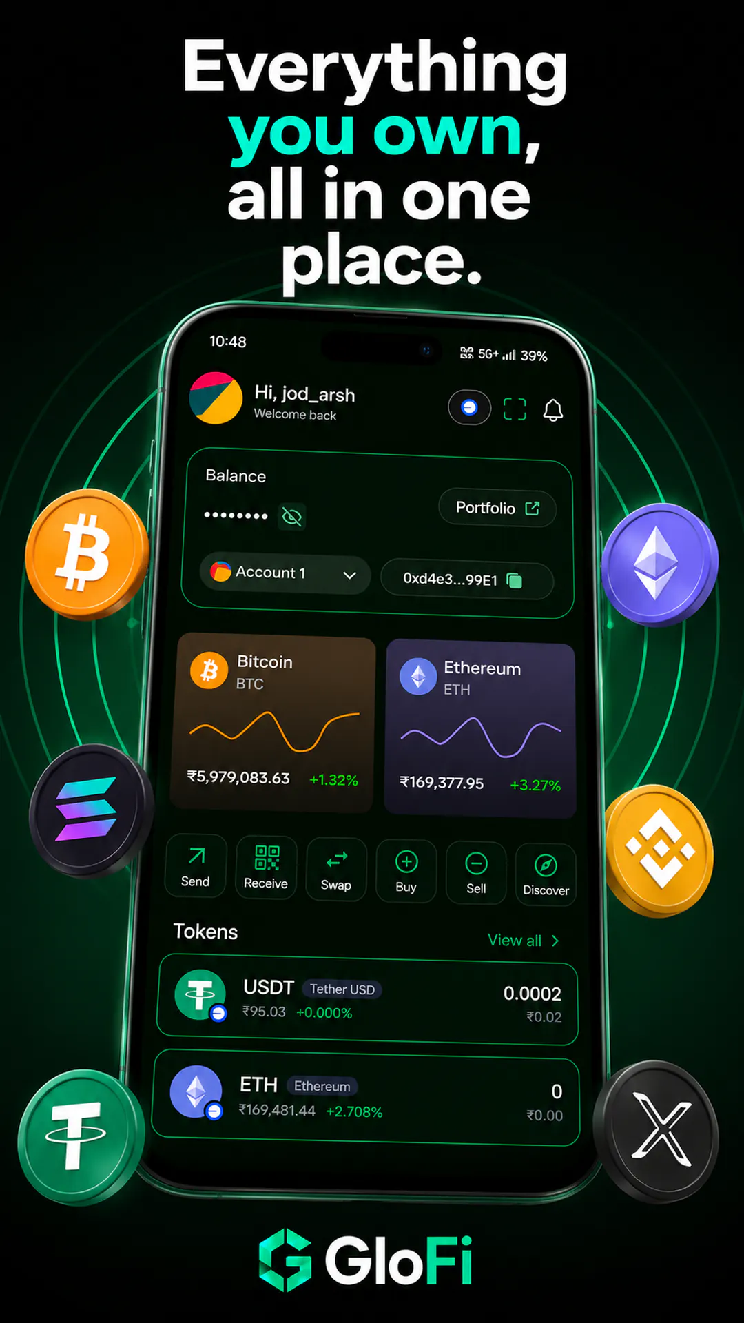 GloFi — AI Crypto Wallet gallery image