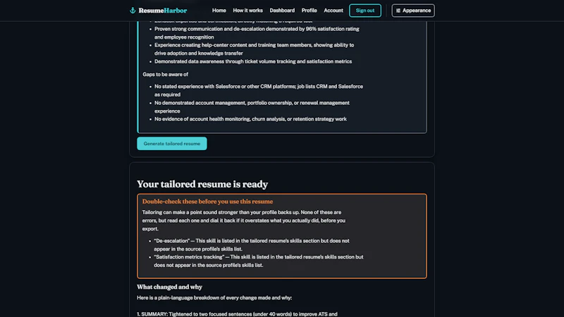 ResumeHarbor screenshot 2
