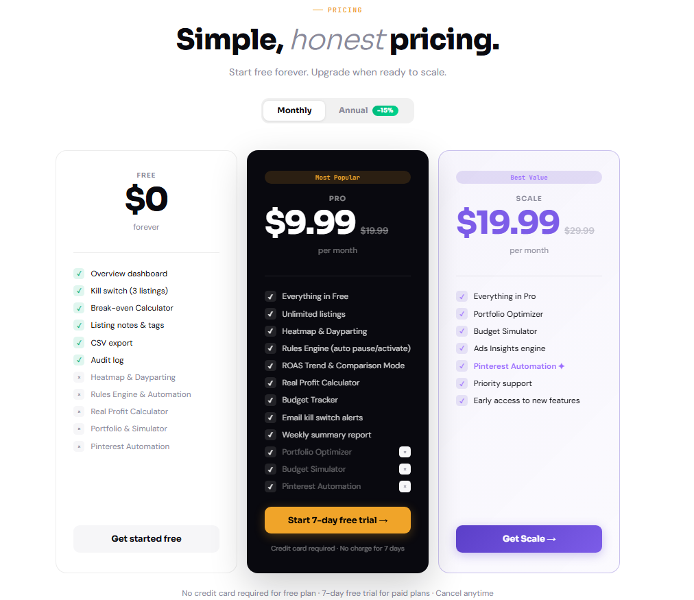 SafeHand - Etsy Ads Automation - Screenshot 4 showing product features and functionality