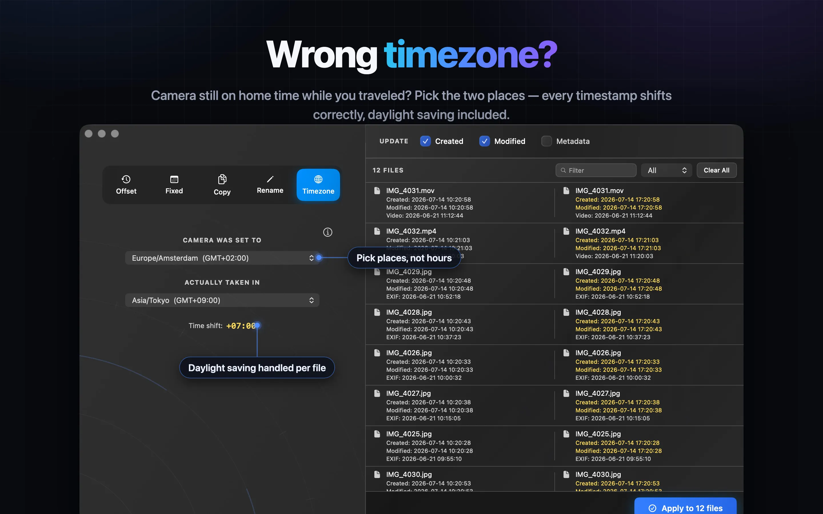 ChronoFix screenshot