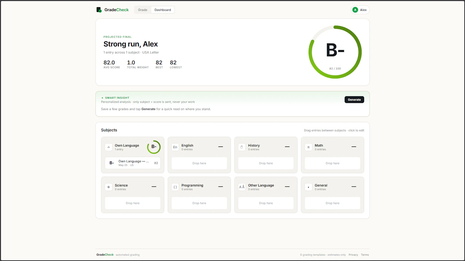 GradeCheck screenshot 3