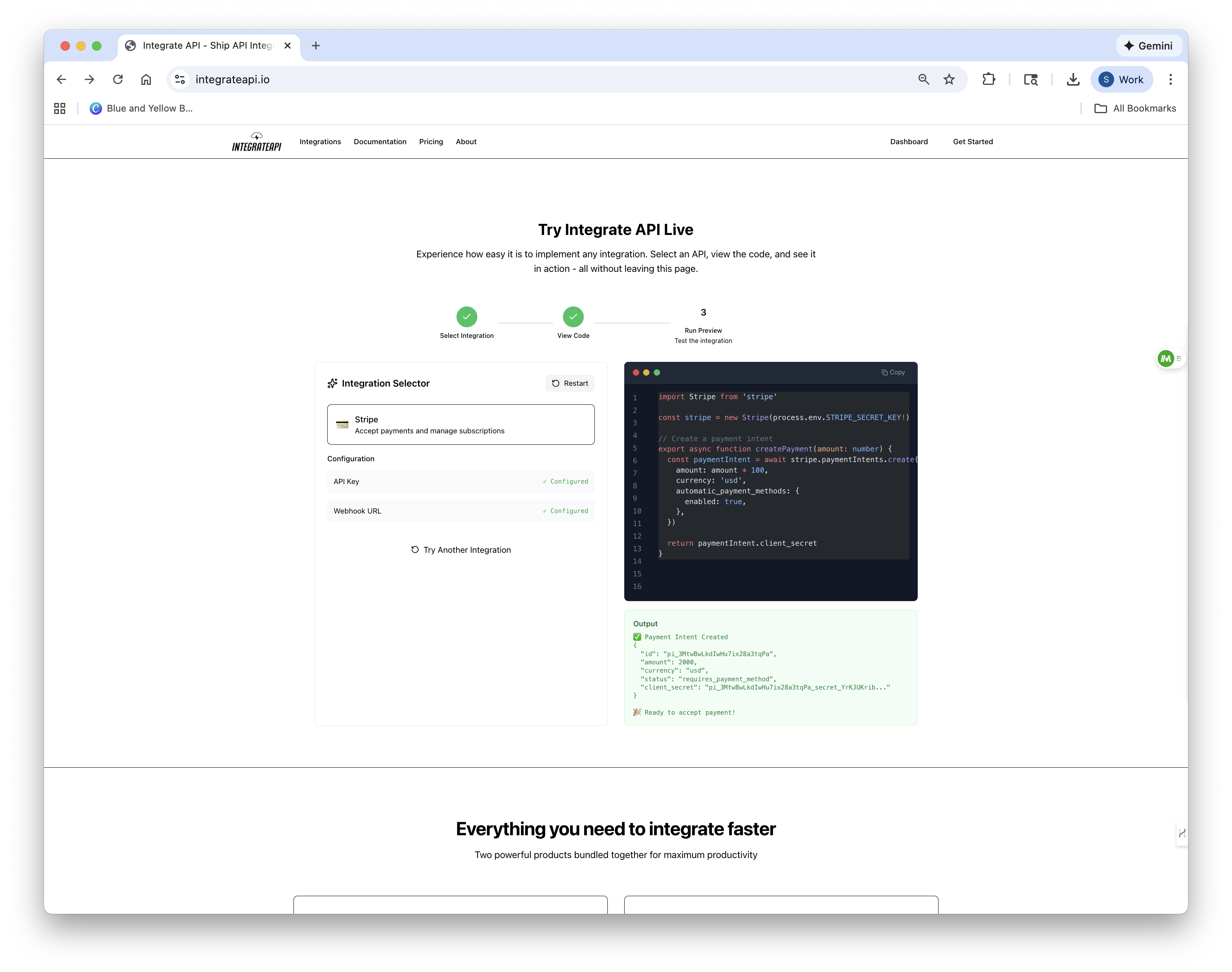 Integrate API gallery image