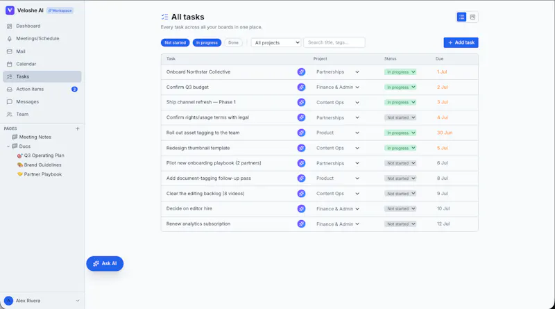 Veloshe AI Workspace screenshot 4
