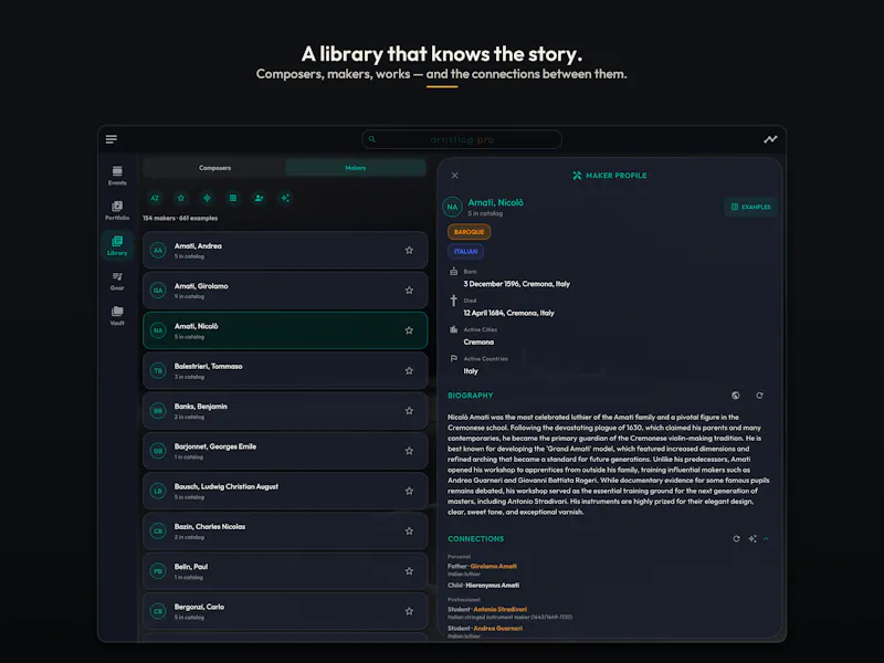 ArtistLog - Concerts, repertoire & gear screenshot 7