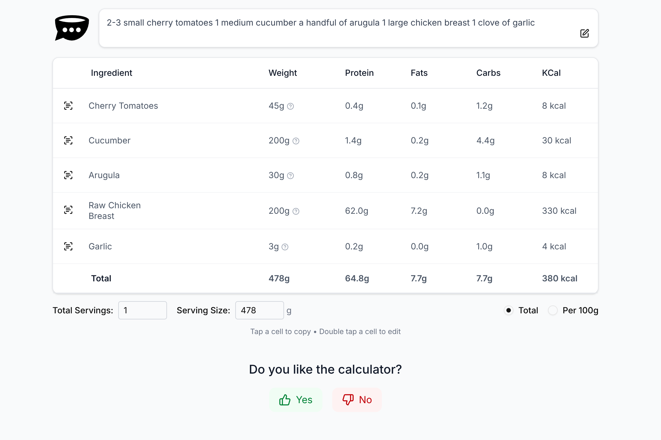 Média Dishdad: calculatrice de nutrition de recette AI - Collez n'importe quelle recette.Obtenez des calories et des macros. 2