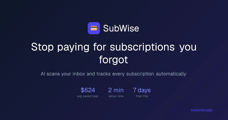 SubWise screenshot 1