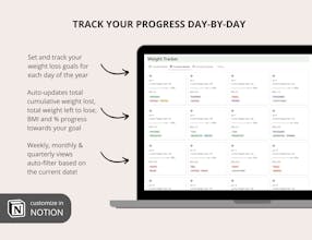 Weight Loss Tracker Notion Template gallery image