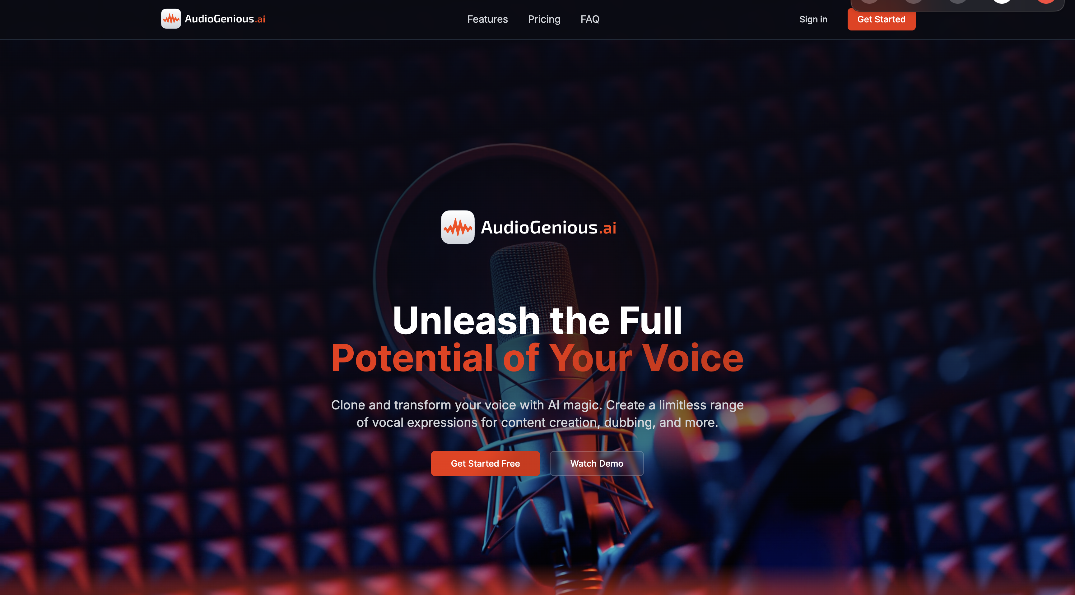Média AudioGenius.ai - Clonage de voix AI abordable 1