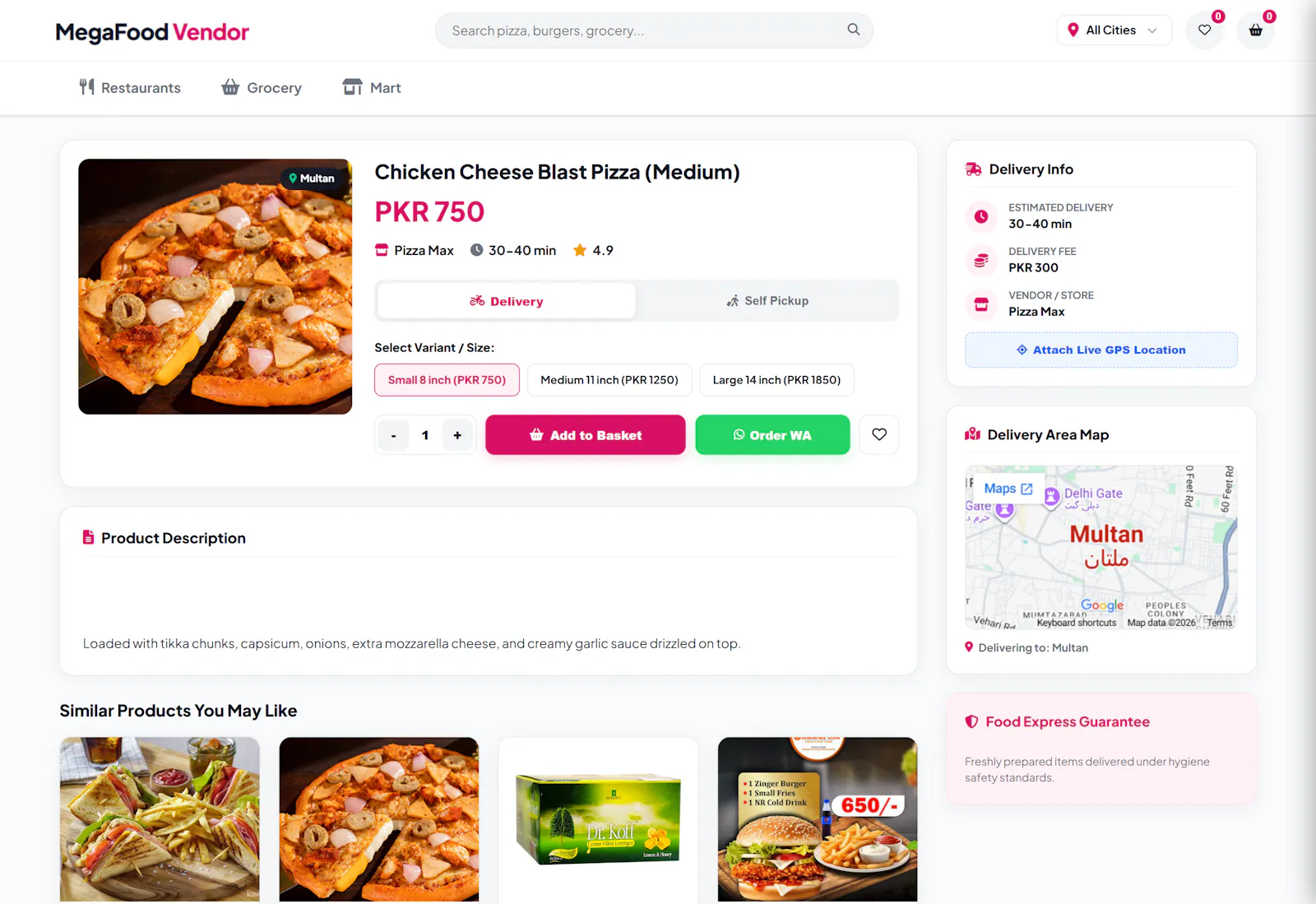 MegaFood Vendor Blogger Theme screenshot 2