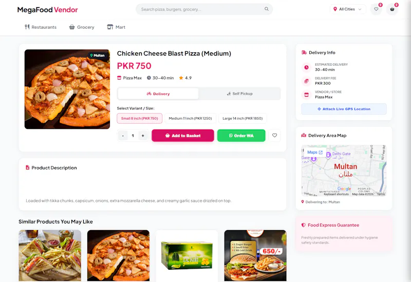 MegaFood Vendor Blogger Theme screenshot 2