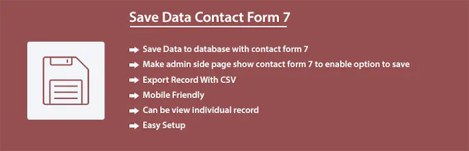 Save Data Contact Form 7 gallery image