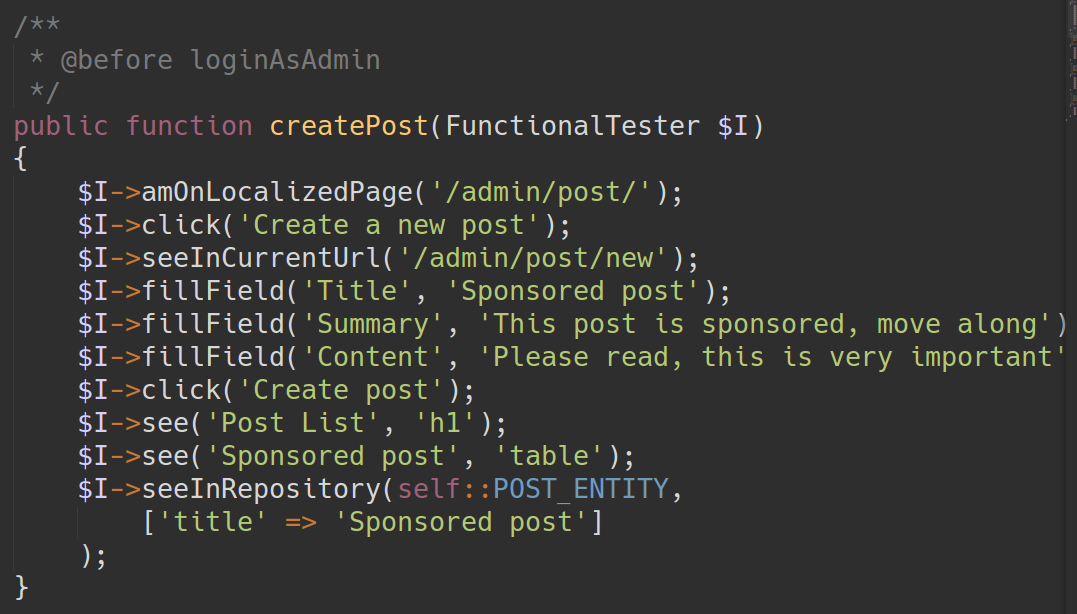 Codeception gallery image
