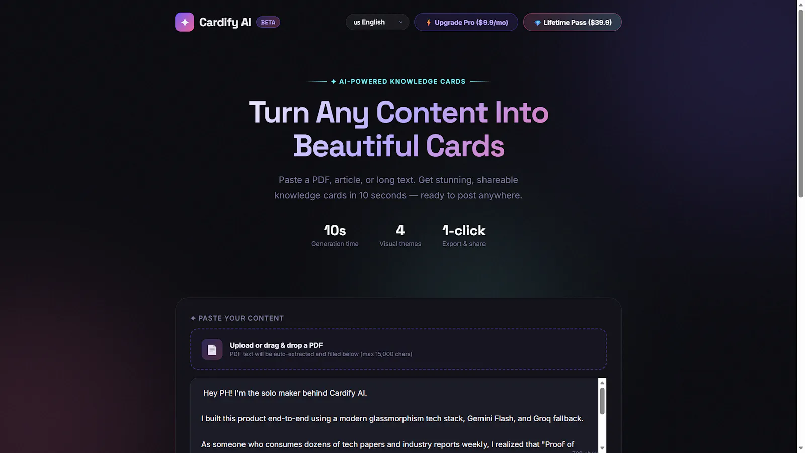 Cardify AI screenshot 2