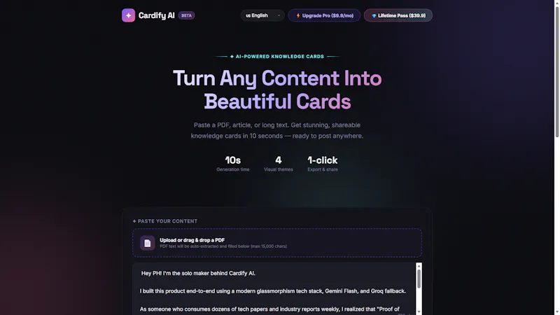Cardify AI screenshot 2