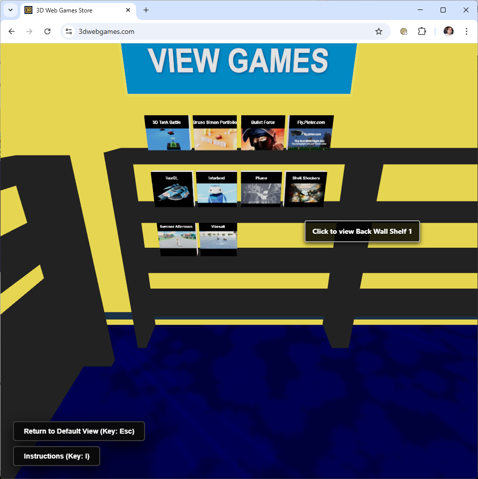 3D 웹 게임 스토어 - 가상 블록버스터에서 영감을 얻은 매장에서 3D 웹 게임을 찾아보십시오. 미디어 3