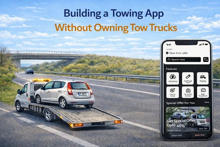 Build an Asset-Light Towing App - Main product screenshot demonstrating key features and user interface