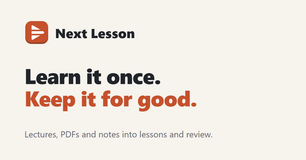 Next Lesson gallery image