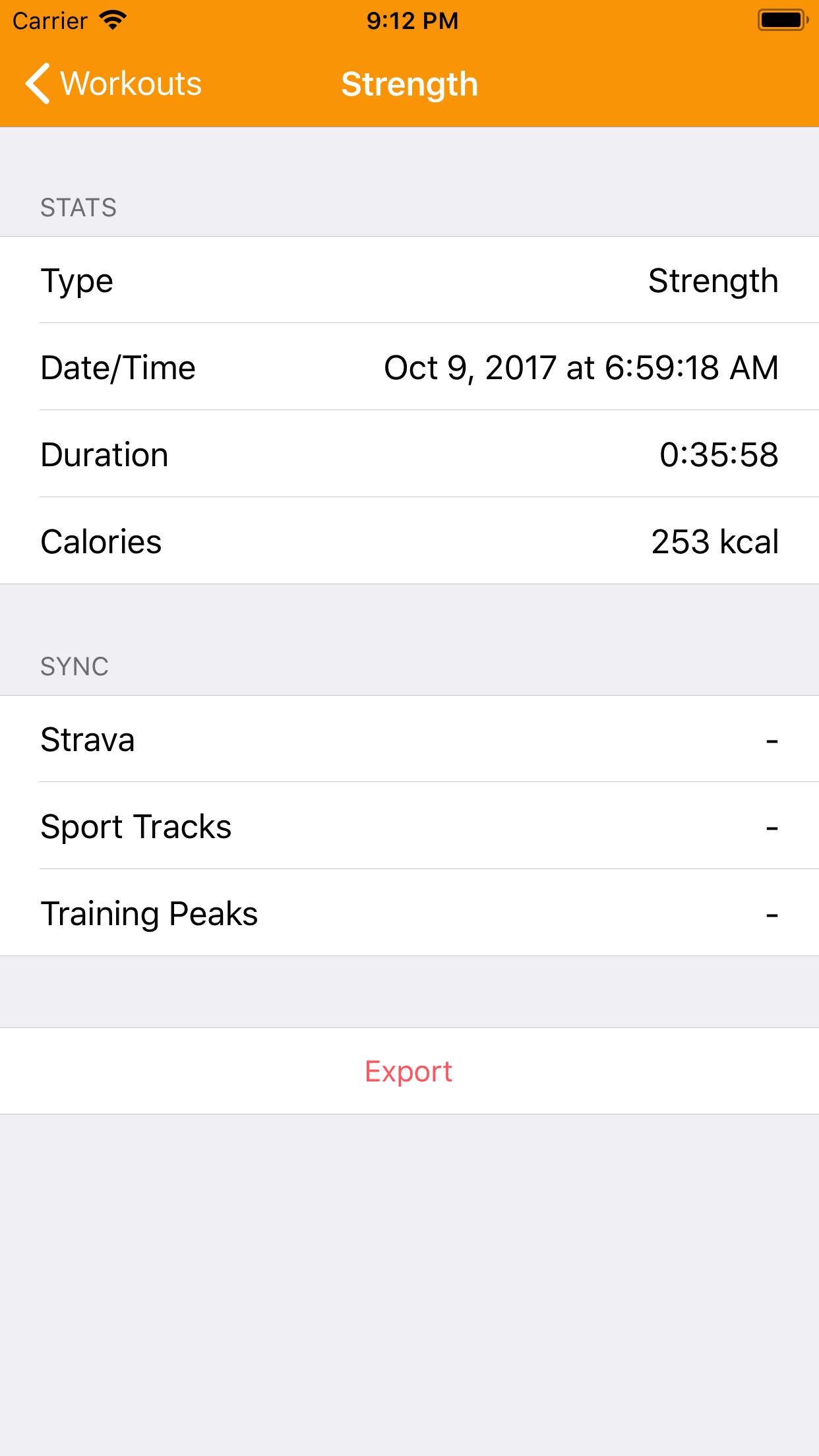 Workout Exporter gallery image