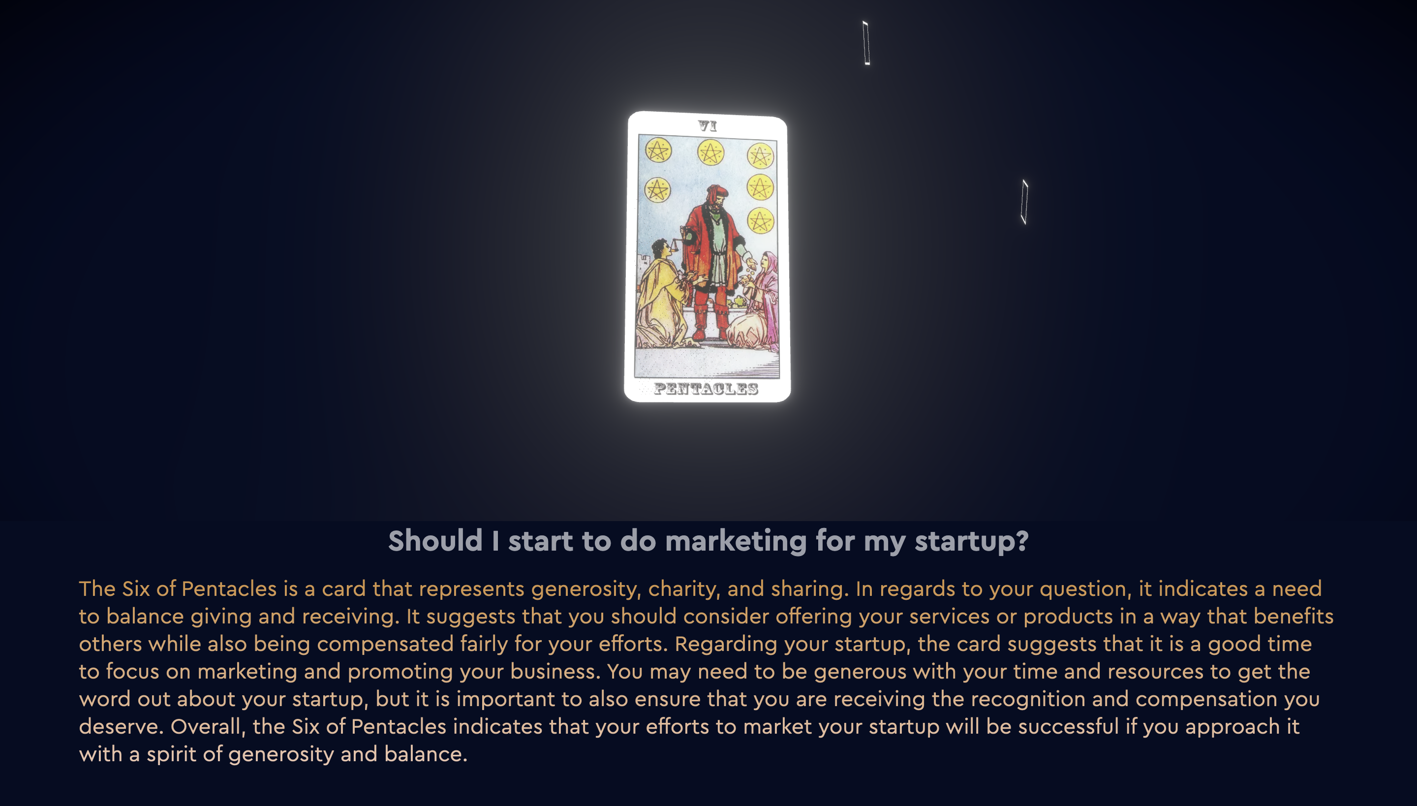 Sneeuwtarot - AI-aangedreven tarotservice met 3D-interactiviteit media 4