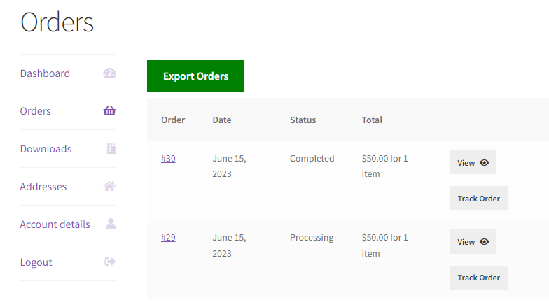 Woocommerce Pro의 트랙 주문 media 3
