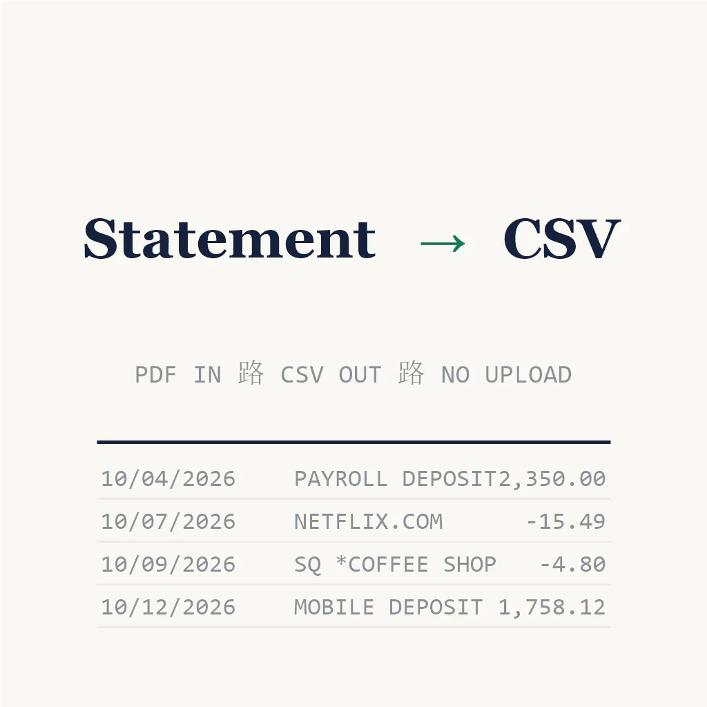 StatementToCSV