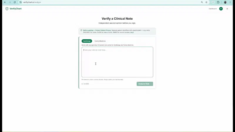 VerifyChart screenshot 1 (video preview)